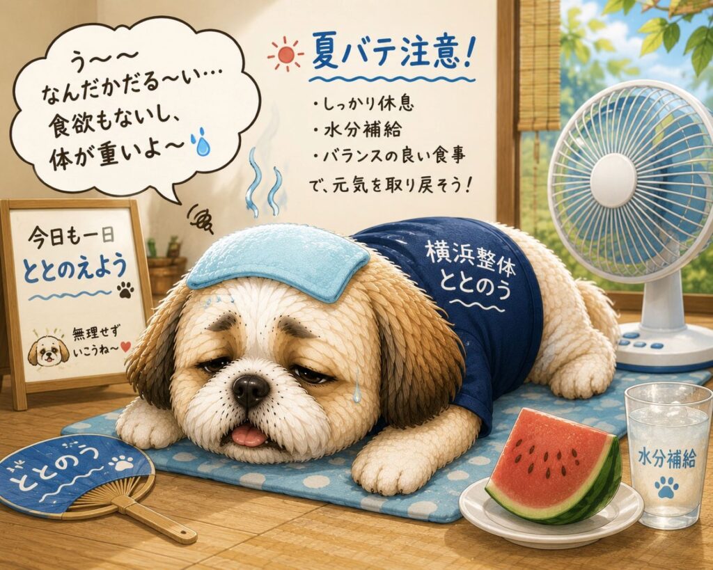 横浜整体ととのうが紹介する夏バテ対策と水分補給・休息のポイント