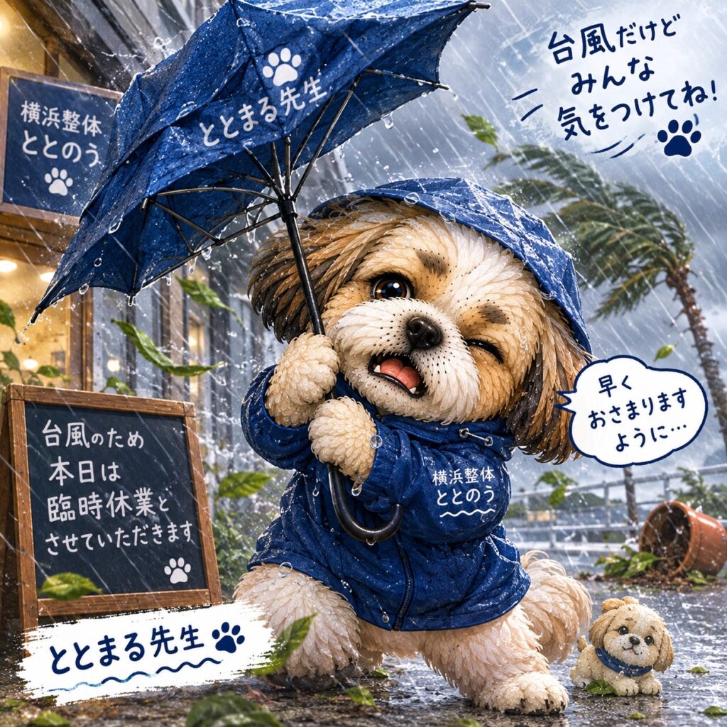 横浜整体ととのうが紹介する台風や雨の日に体調が崩れる理由と対策について